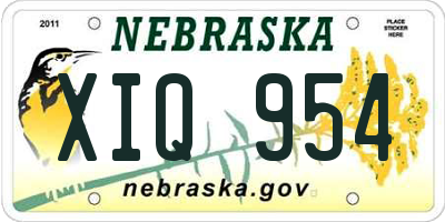 NE license plate XIQ954