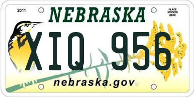 NE license plate XIQ956
