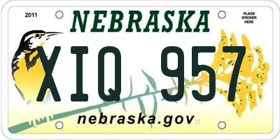 NE license plate XIQ957
