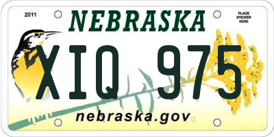 NE license plate XIQ975