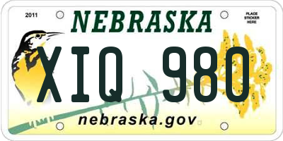 NE license plate XIQ980