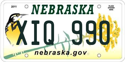 NE license plate XIQ990