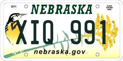NE license plate XIQ991