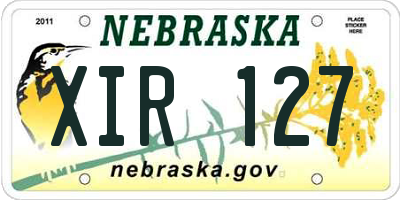 NE license plate XIR127