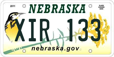 NE license plate XIR133