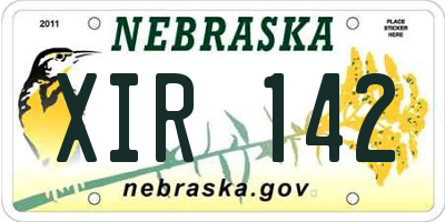 NE license plate XIR142