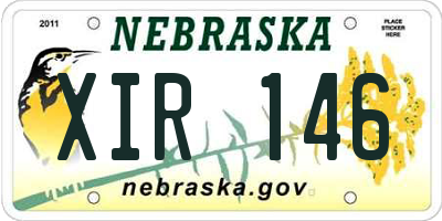 NE license plate XIR146