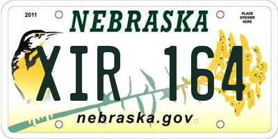 NE license plate XIR164