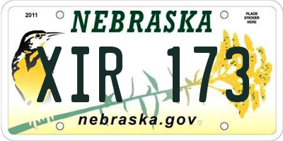 NE license plate XIR173