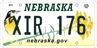 NE license plate XIR176