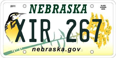 NE license plate XIR267