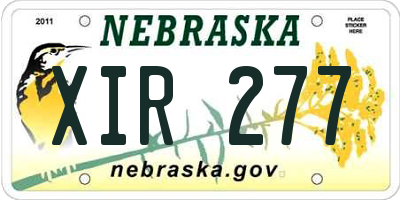 NE license plate XIR277