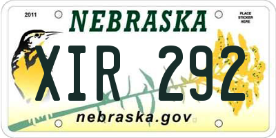 NE license plate XIR292