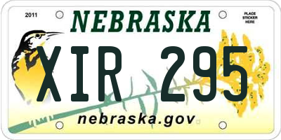 NE license plate XIR295