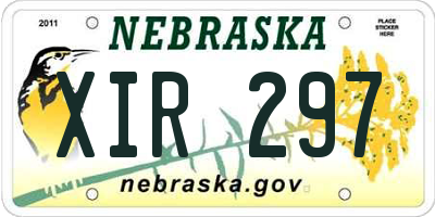 NE license plate XIR297