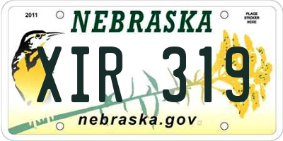 NE license plate XIR319
