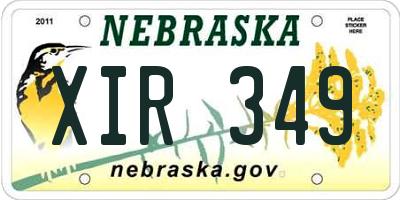 NE license plate XIR349