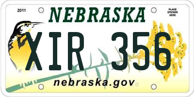 NE license plate XIR356
