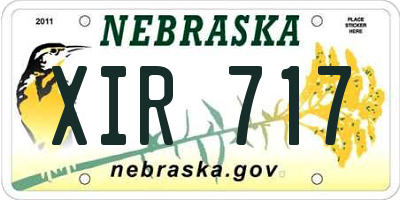 NE license plate XIR717