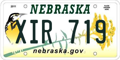 NE license plate XIR719