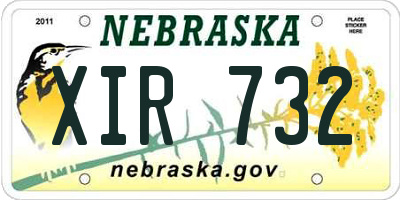 NE license plate XIR732