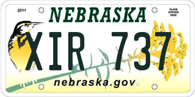 NE license plate XIR737