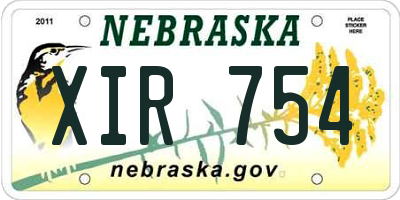 NE license plate XIR754