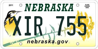 NE license plate XIR755