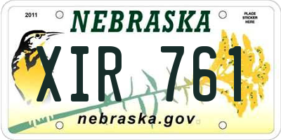 NE license plate XIR761