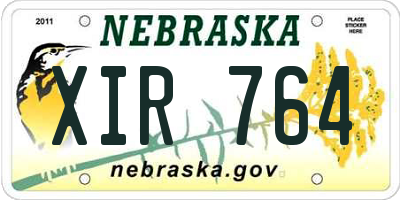 NE license plate XIR764