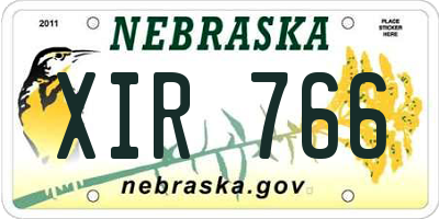 NE license plate XIR766