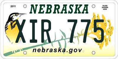 NE license plate XIR775