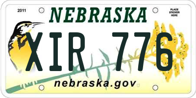 NE license plate XIR776