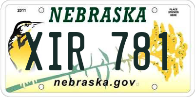 NE license plate XIR781