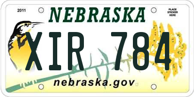 NE license plate XIR784