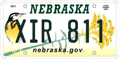 NE license plate XIR811