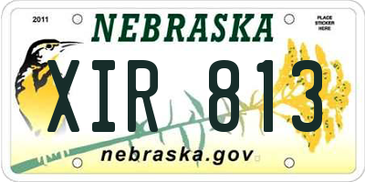 NE license plate XIR813