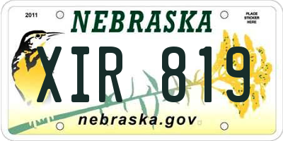 NE license plate XIR819