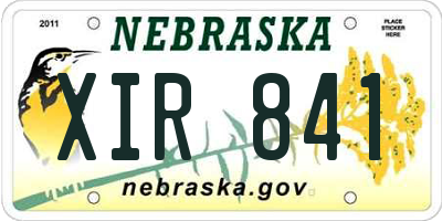 NE license plate XIR841