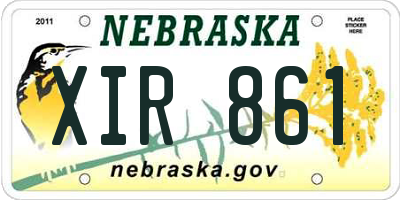 NE license plate XIR861