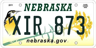 NE license plate XIR873