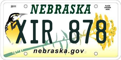 NE license plate XIR878