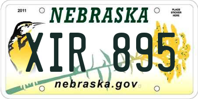 NE license plate XIR895