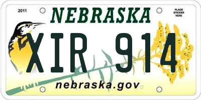 NE license plate XIR914