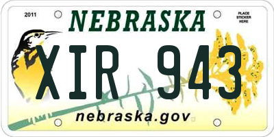 NE license plate XIR943