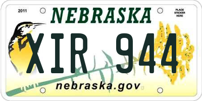 NE license plate XIR944