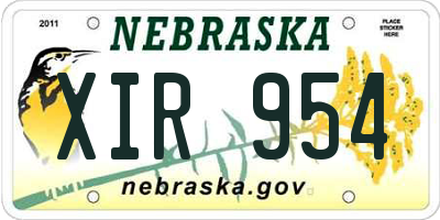 NE license plate XIR954