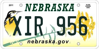 NE license plate XIR956