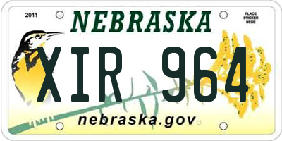 NE license plate XIR964