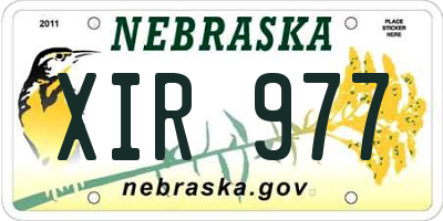 NE license plate XIR977